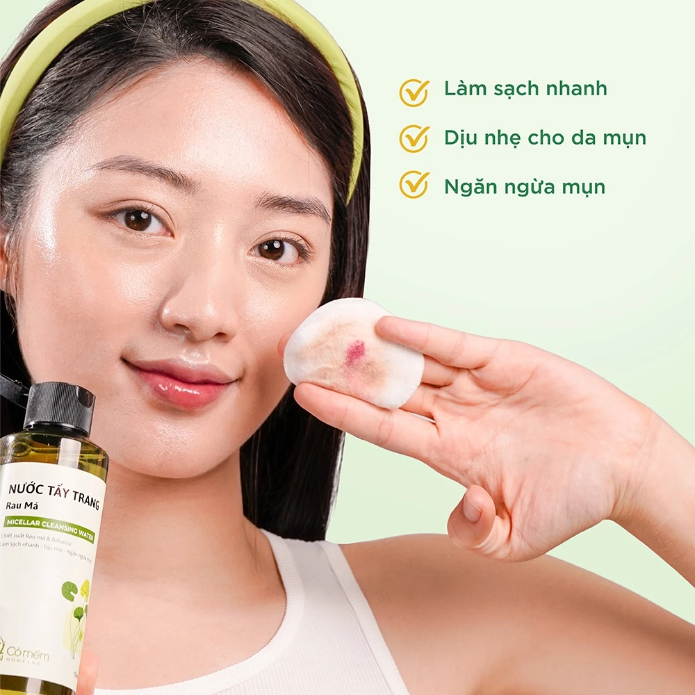 nước tẩy trang rau má