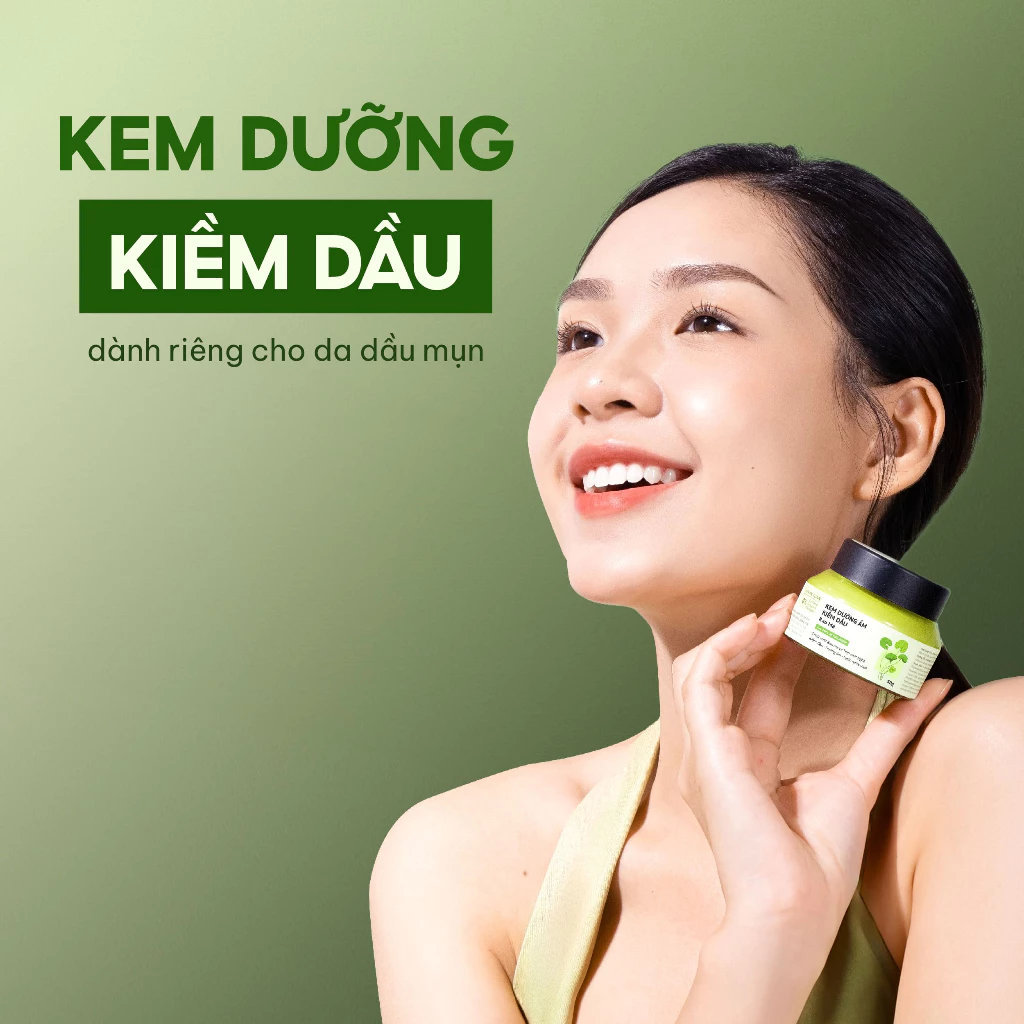 kem dưỡng Ẩm kiềm dầu rau má dành cho da dầu mụn