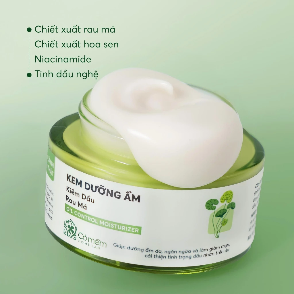 kem dưỡng Ẩm kiềm dầu rau má dành cho da dầu mụn