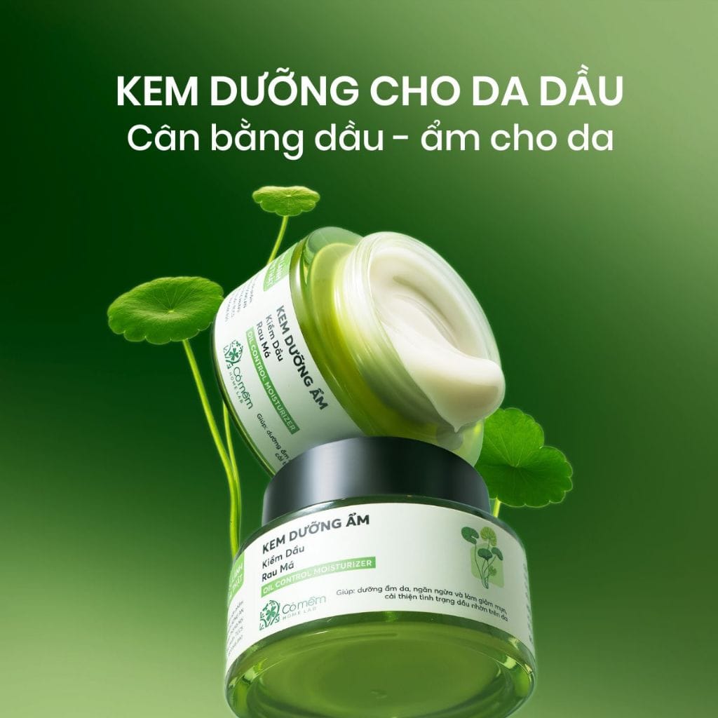 kem dưỡng Ẩm kiềm dầu rau má dành cho da dầu mụn