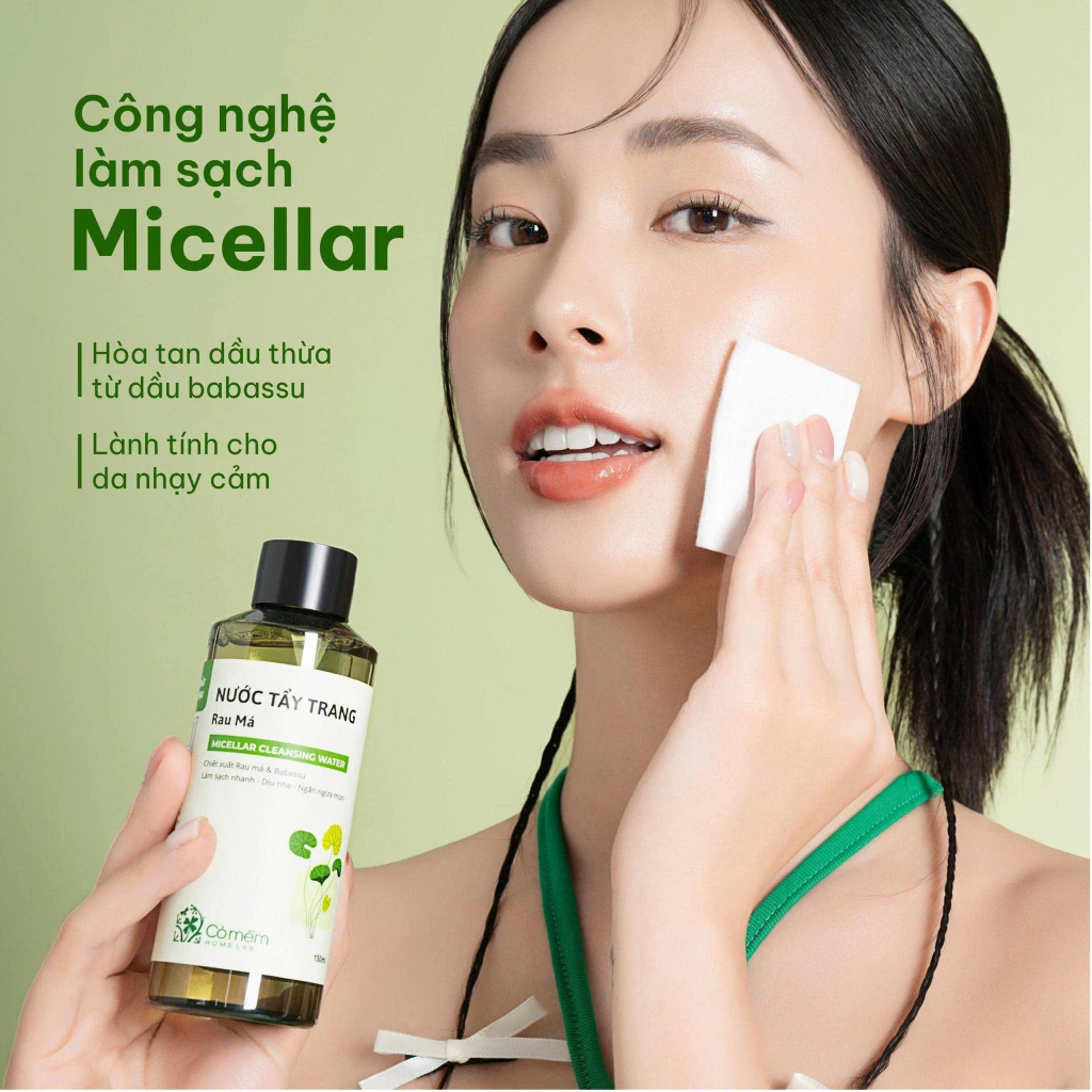 nước tẩy trang rau má